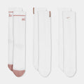 Everyday Plus Crew 3 Pack Womens Socks (White/Pink)