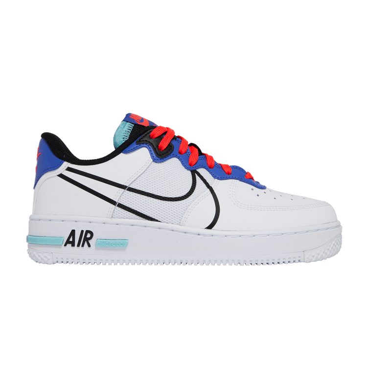 Nike Air Force 1 React GS 'Astronomy Blue Laser Crimson'