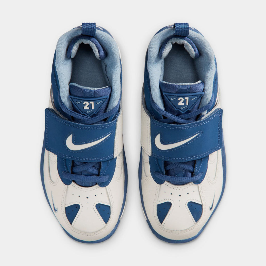 Air Diamond Turf II Sail And Blue Grey Preschool Basketball Shoes (Sail/Mystic Navy/Blue Grey/Metallic Gold) Free Shipping