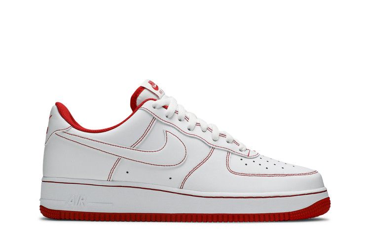 Nike Air Force 1 '07 'Contrast Stitch - White University Red'