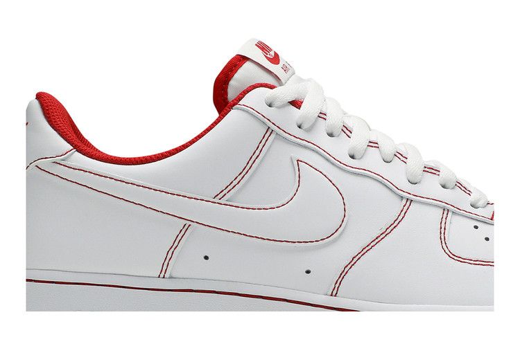 Nike Air Force 1 '07 'Contrast Stitch - White University Red'