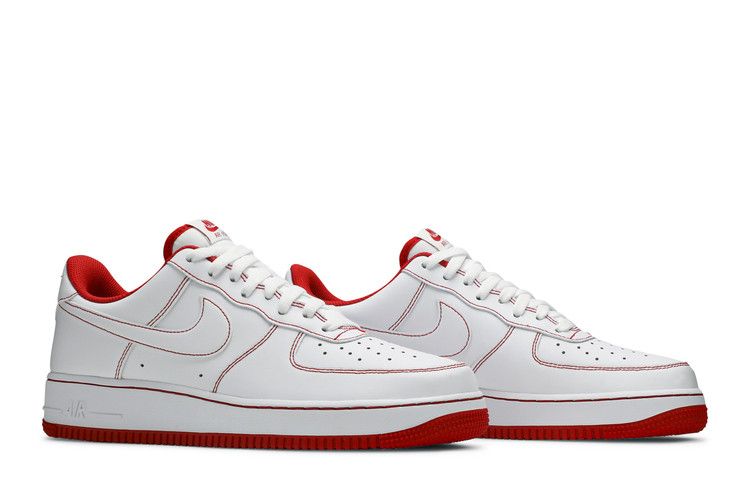 Nike Air Force 1 '07 'Contrast Stitch - White University Red'
