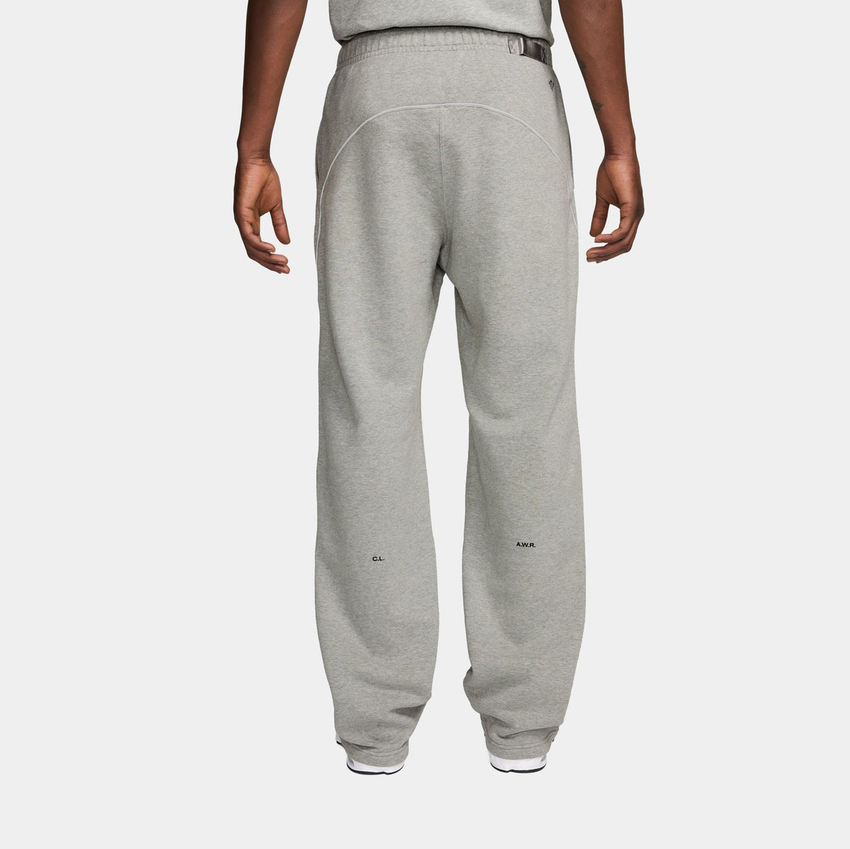NOCTA Fleece Open Hem Mens Sweatpants (Dark Grey Heather/Matte Silver/Black)