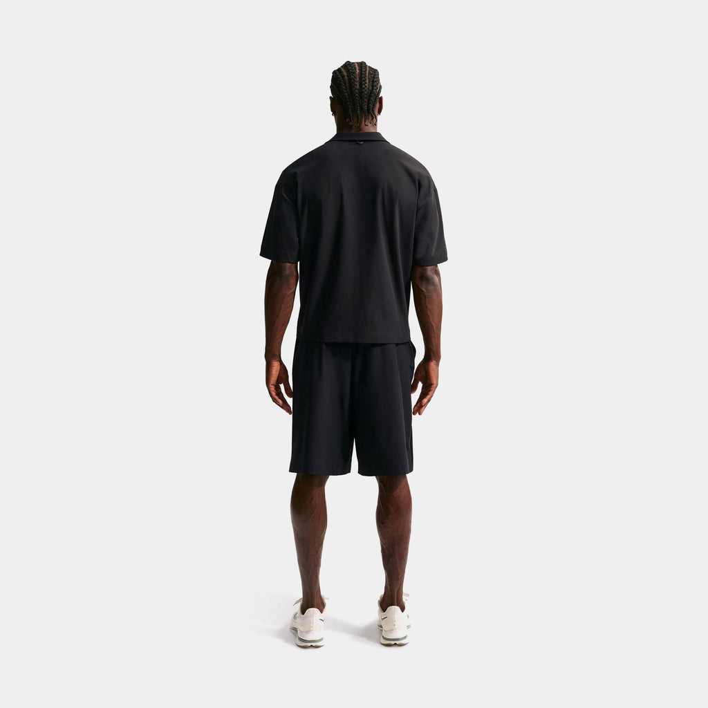 24.7 PerfectStretch Dri Fit UV Button Up Mens Short Sleeve Shirt (Black/Dark Smoke Grey)