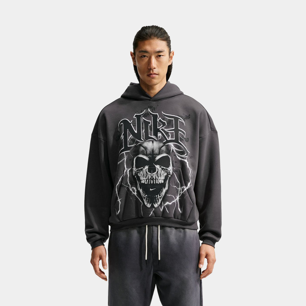 Standard Issue Brushed Basketball Pullover Mens Hoodie (Anthracite/White/Pale Ivory)