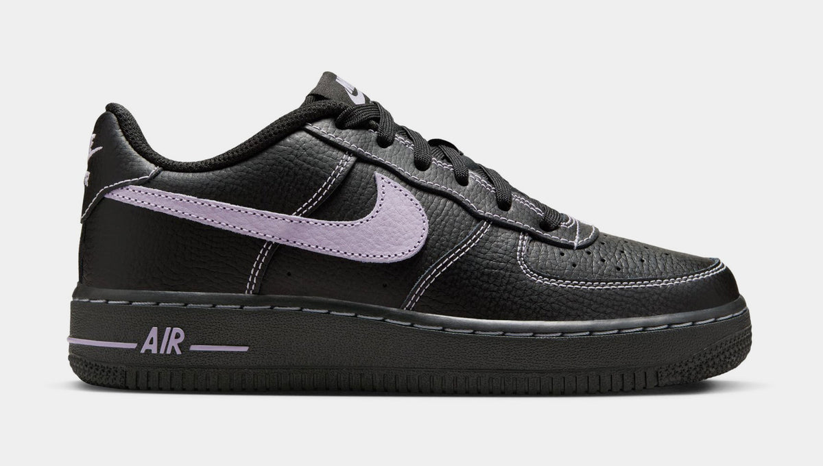 Air Force 1 LV8 Grade School Basketball Shoes (Black/Hydrangeas)