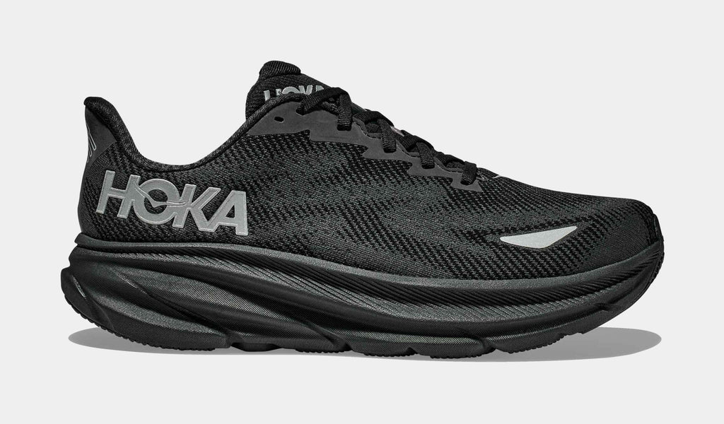 Clifton 9 GTX Womens Running Shoes (Black)