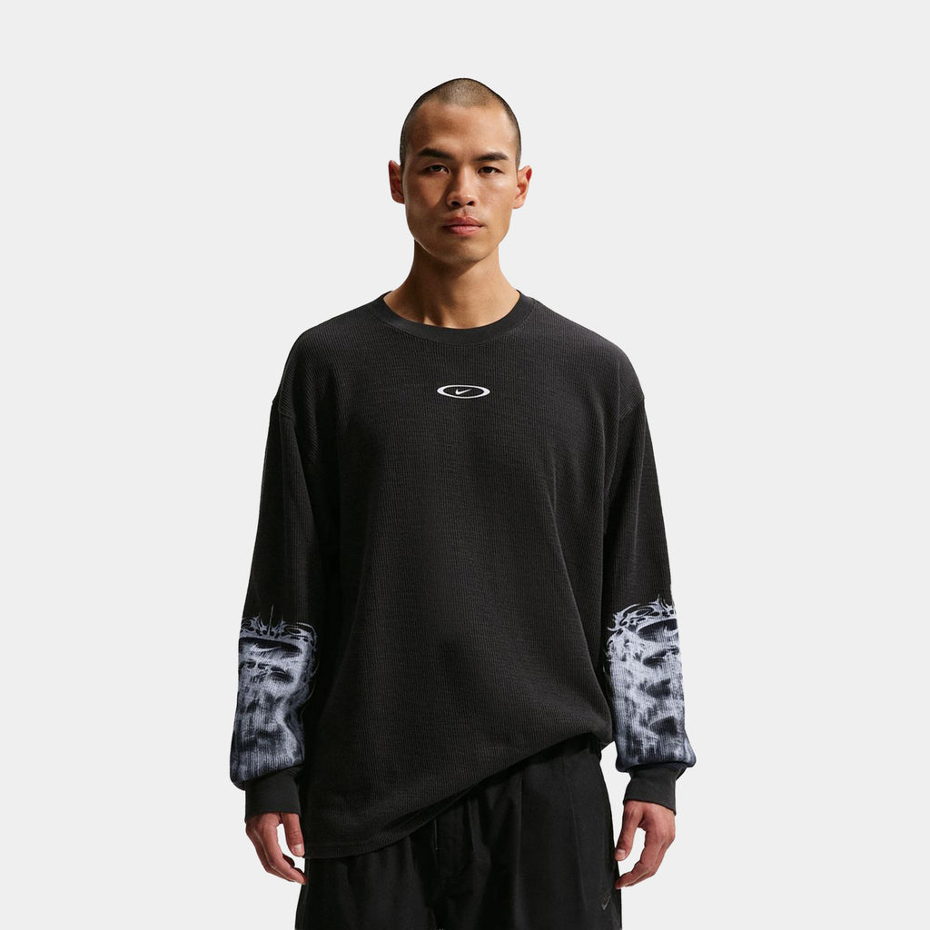 Sportswear Thermal Top Mens Long Sleeve Shirt (Off Noir)