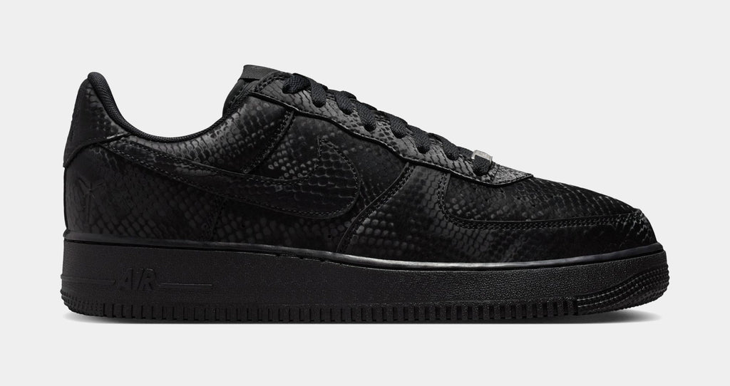 Kobe Air Force 1 Low Triple Black Mens Lifestyle Shoes (Black/Black)