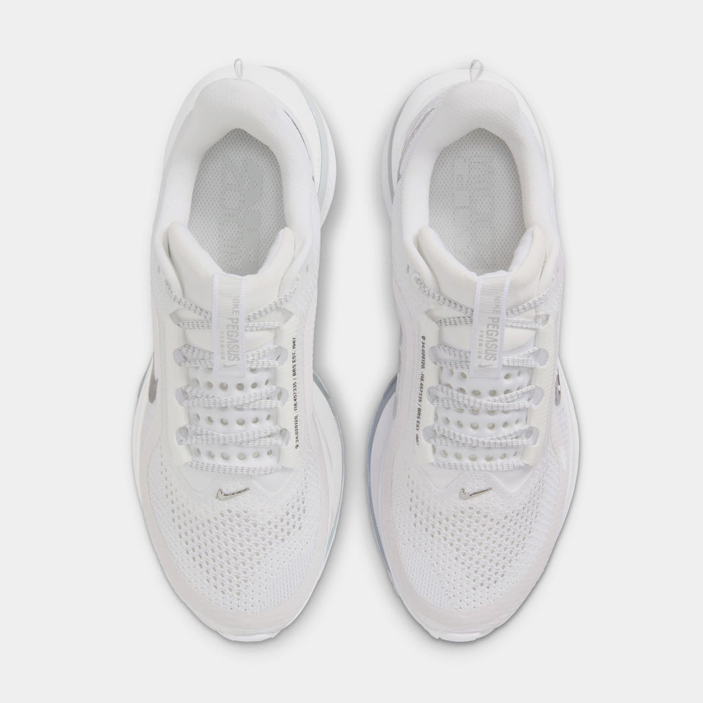 Pegasus Premium Womens Running Shoes (White/Metallic Silver/Metallic Silver)