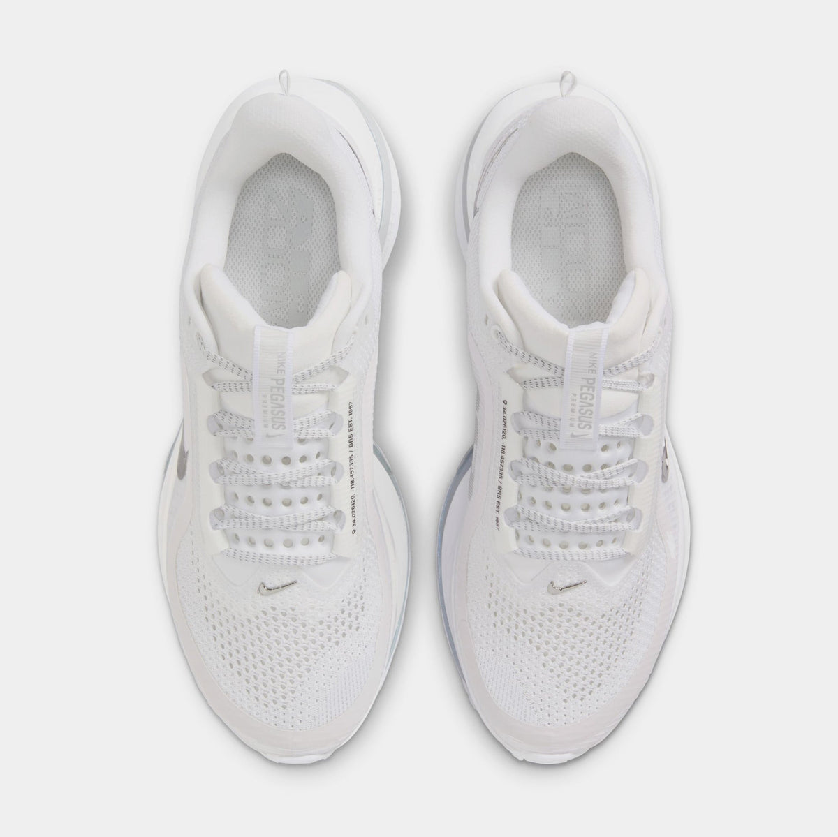 Pegasus Premium Womens Running Shoes (White/Metallic Silver/Metallic Silver)