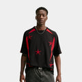 Your Message Here Mens Jersey (Black/University Red/Safety Orange)