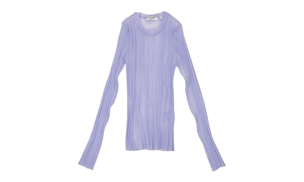 Opening Ceremony L/S Sheer Ribbed Top "Purple" S20KDZ12561