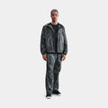 Kobe Zip Up Woven Mens Jacket (Black/Silver)