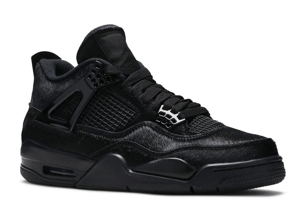 Olivia Kim x Women's Jordan 4 Retro 'No Cover' Black Calf Hair Sneaker