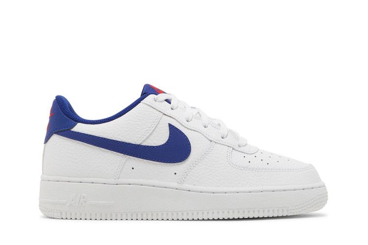 Nike Air Force 1 GS 'White Deep Royal Blue' — White/Deep Royal Blue/University Red