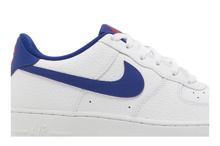 Nike Air Force 1 GS 'White Deep Royal Blue' — White/Deep Royal Blue/University Red