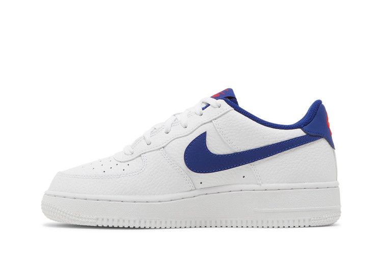 Nike Air Force 1 GS 'White Deep Royal Blue' — White/Deep Royal Blue/University Red