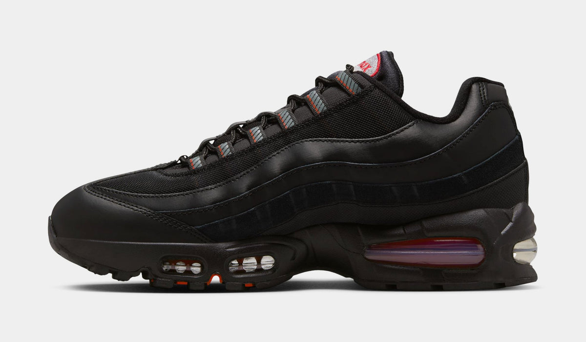 Air Max 95 Big Bubble Mens Running Shoes (Black/Smoke Grey/Univertsity Red/White)