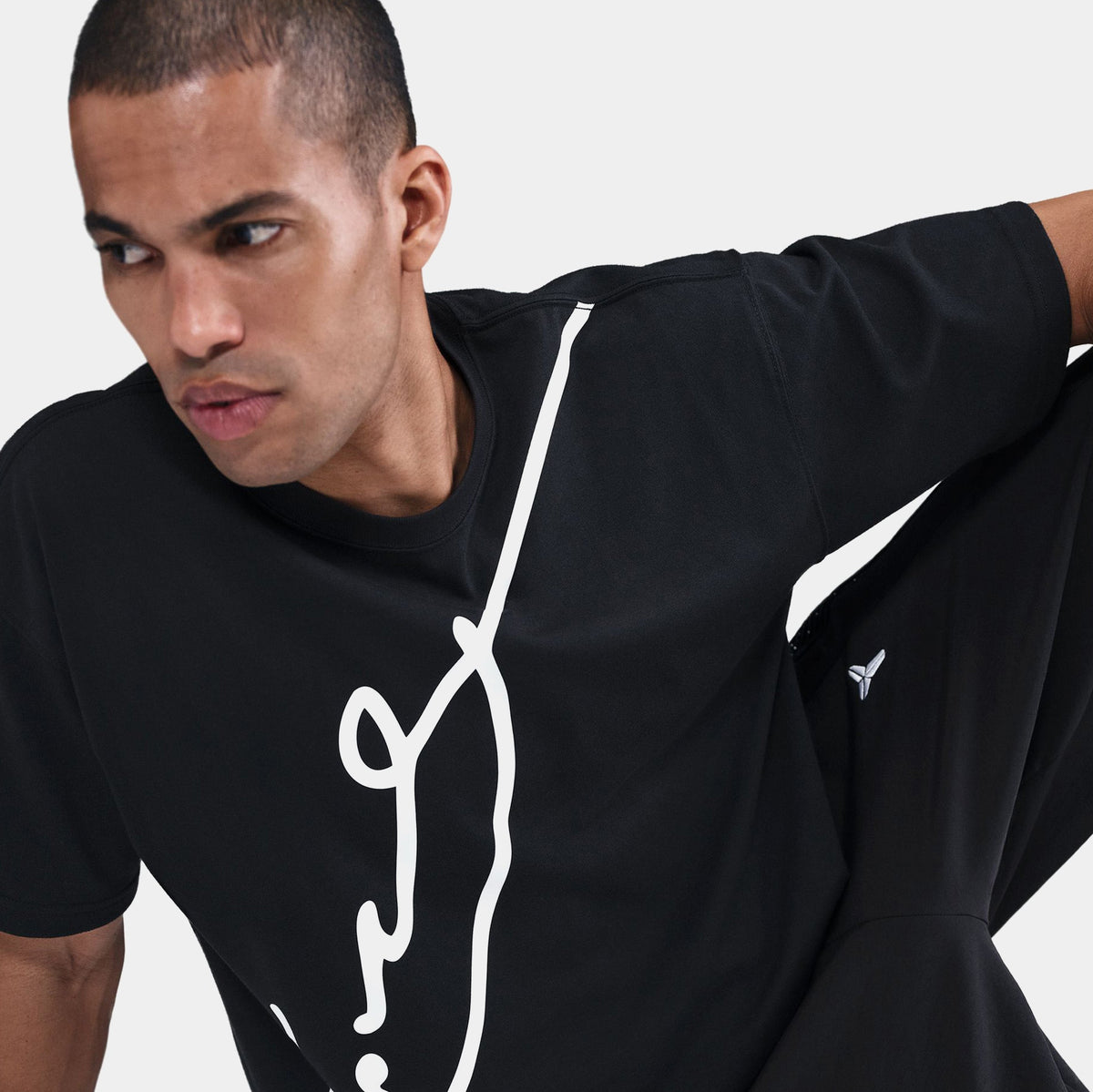 Kobe Dri Fit Basketball Mens Short Sleeve Shirt (Black/White)