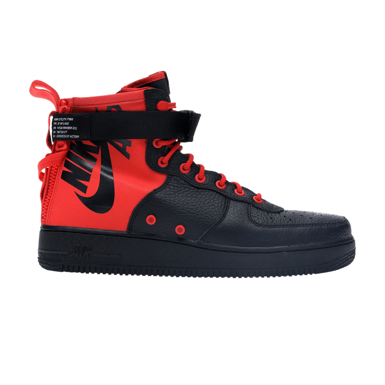 Nike SF Air Force 1 Mid 'Habanero Red Black'
