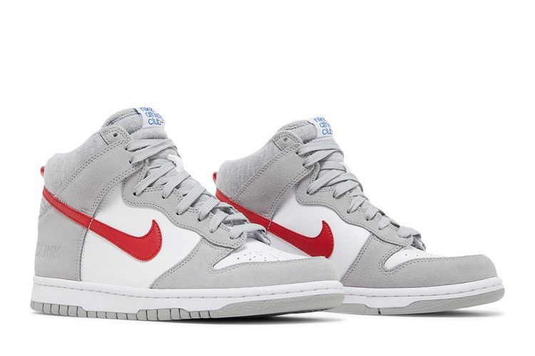 Nike Dunk High SE GS 'Athletic Club - Light Smoke Grey Gym Red'
