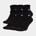 Everyday Cushioned 6 Pack Ankle Mens Socks (Black)
