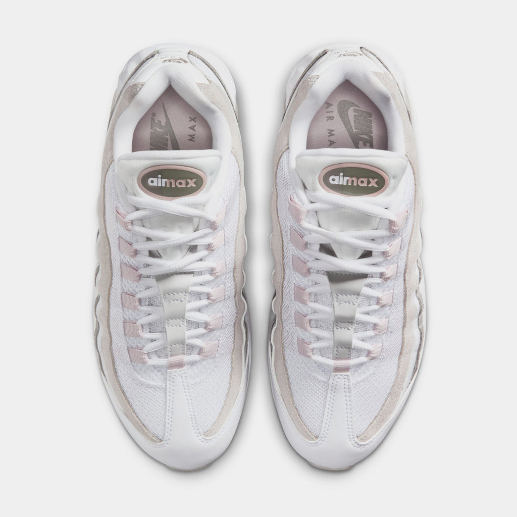 Air Max 95 Womens Running Shoes (White/Silt Red/Light Charcoal/Pearl Grey)