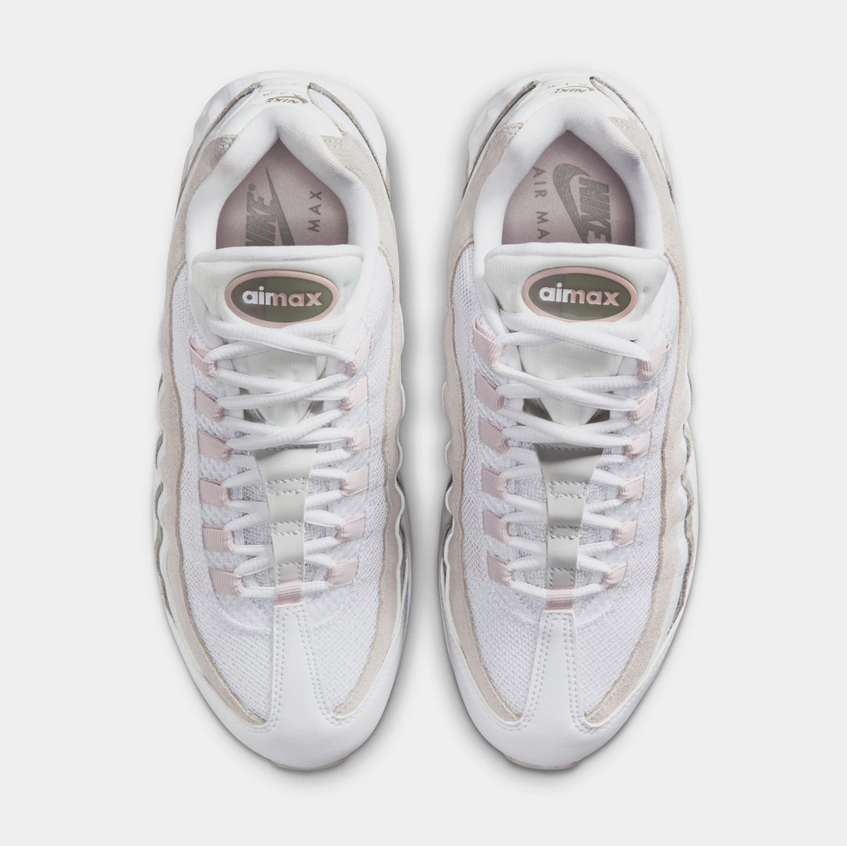 Air Max 95 Womens Running Shoes (White/Silt Red/Light Charcoal/Pearl Grey)