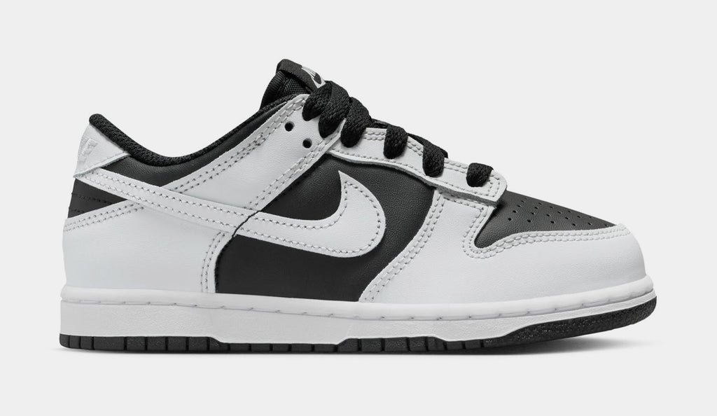 Dunk Low Preschool Lifestyle Shoes (Black/Platinum Tint/White)