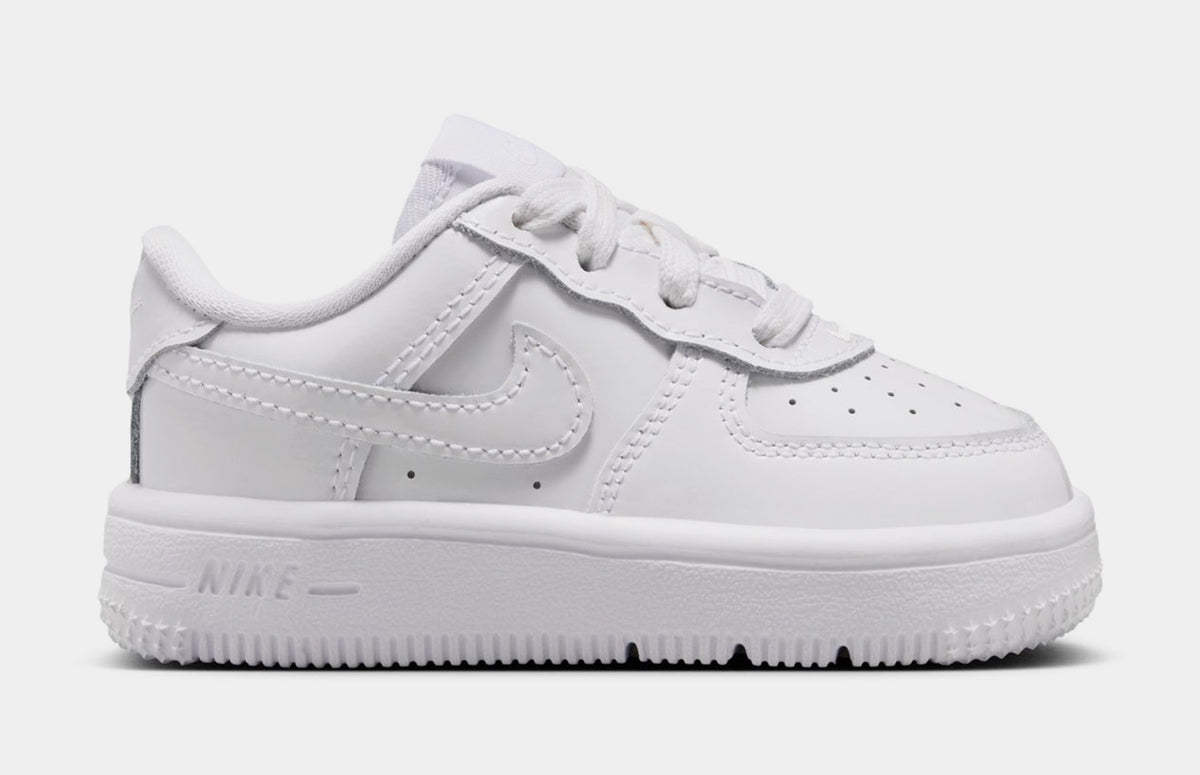 Air Force 1 Low Patent Leather Infant Toddler Lifestyle Shoes (White)