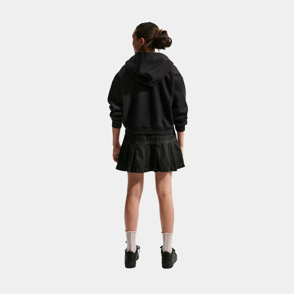 Sportwear Denim Pleated Grade School Shirt (Black/Anthracite/Volt/Anthracite)