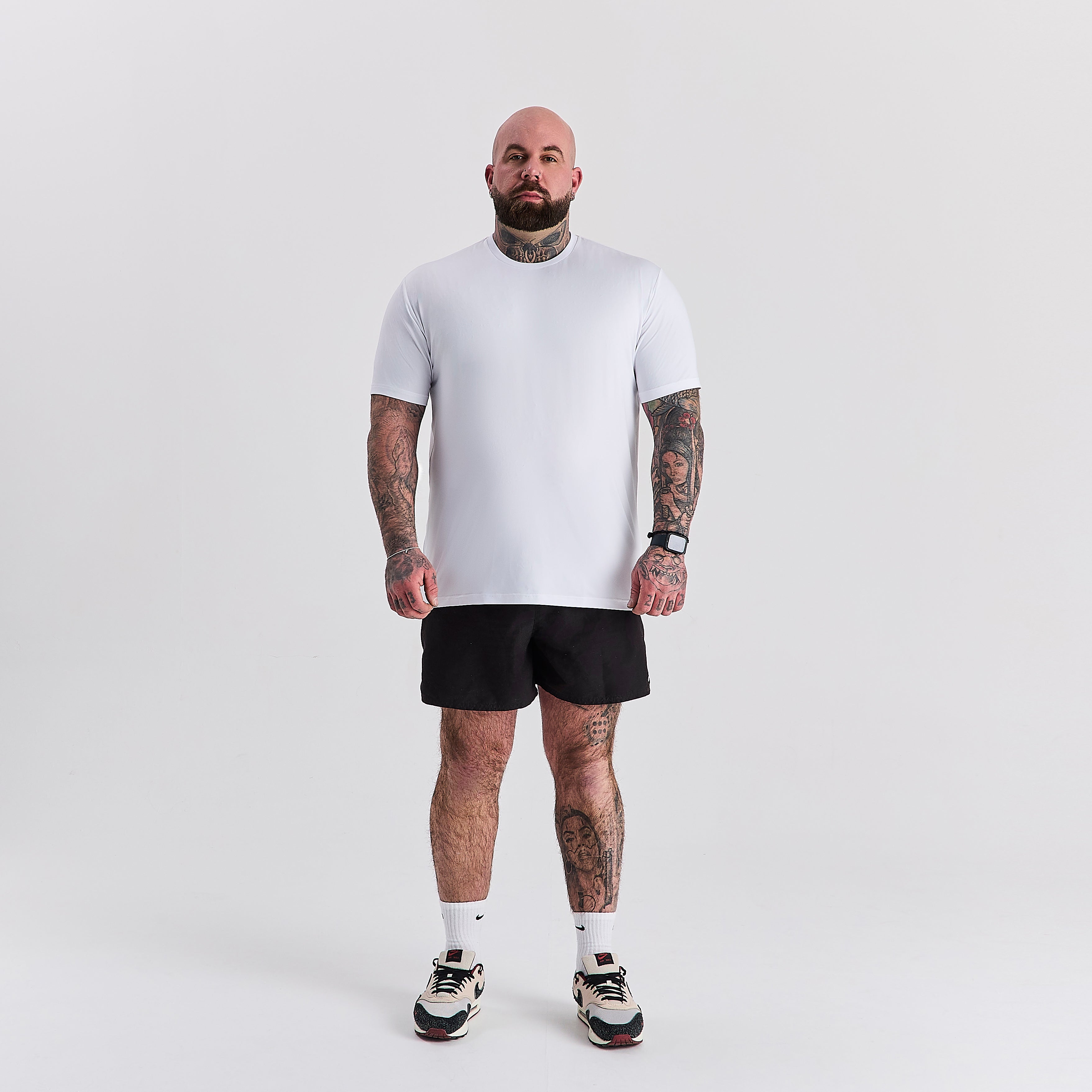 White Active Crew Neck