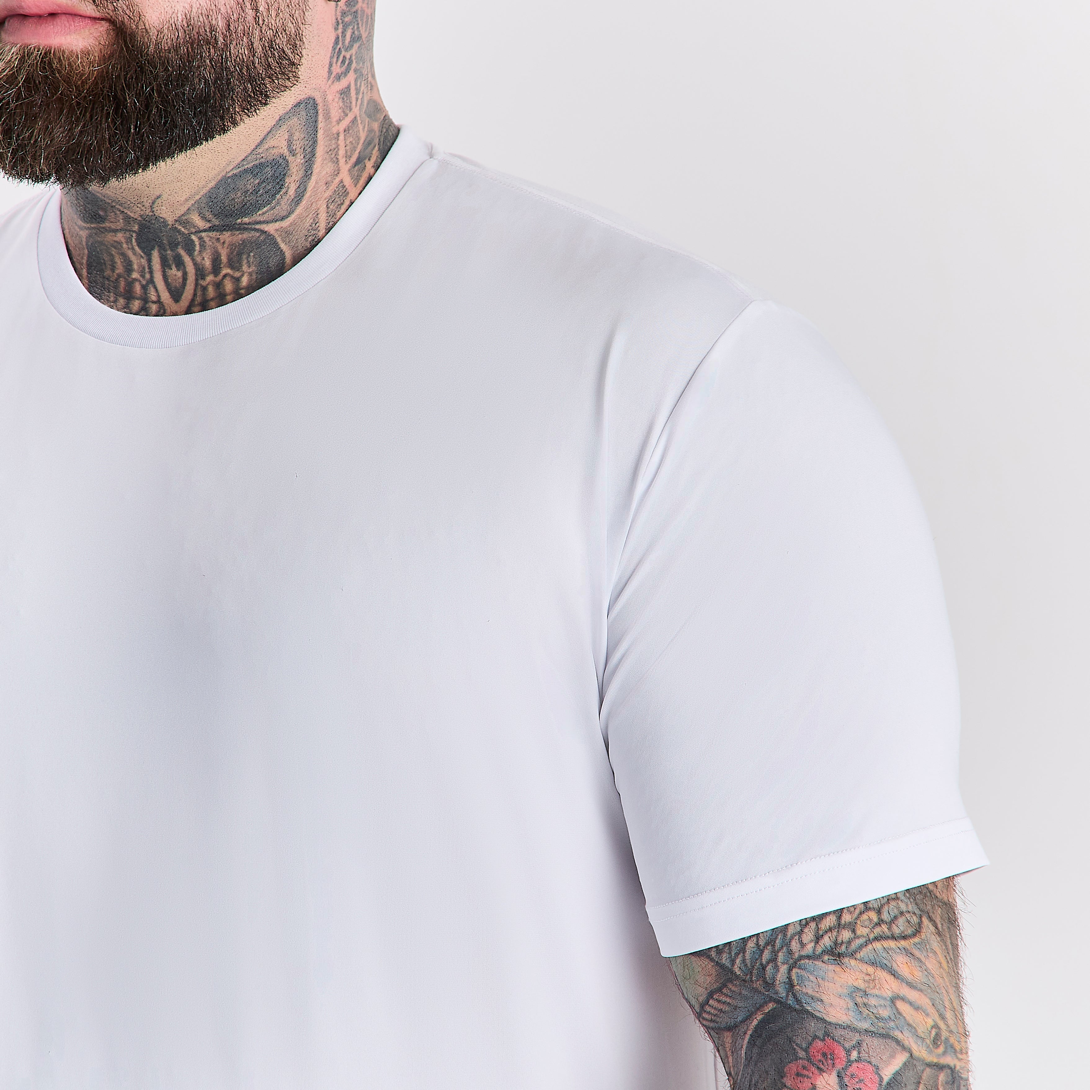 White Active Crew Neck