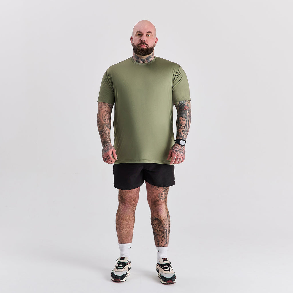 Khaki Active Crew Neck