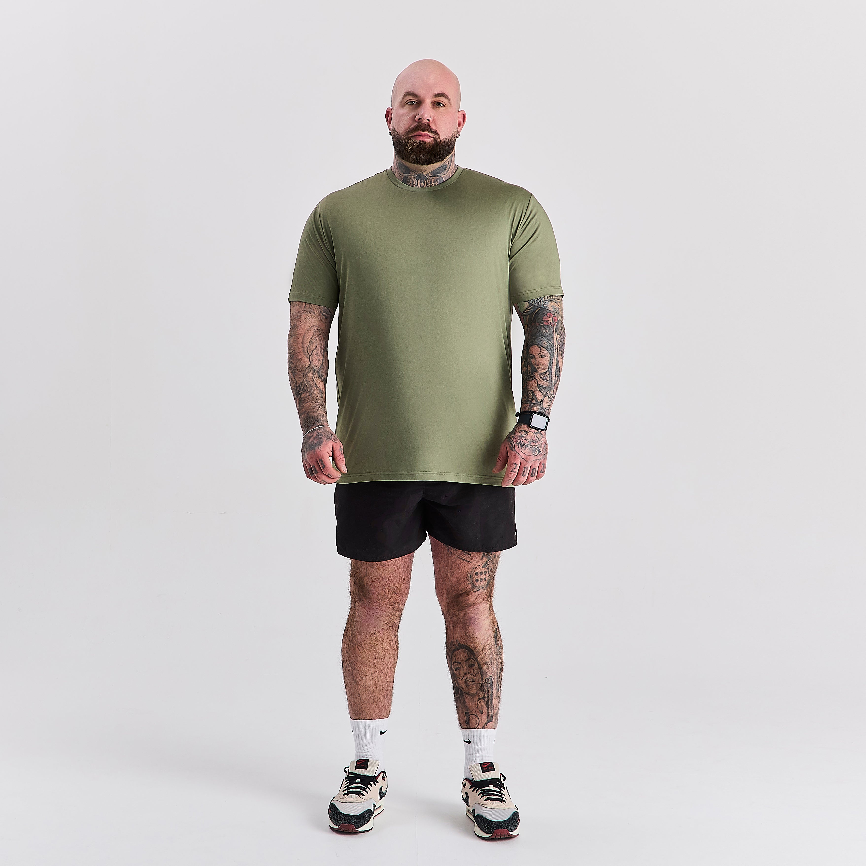 Khaki Active Crew Neck