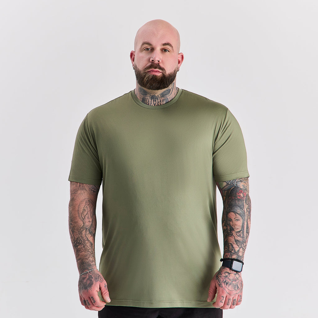 Khaki Active Crew Neck