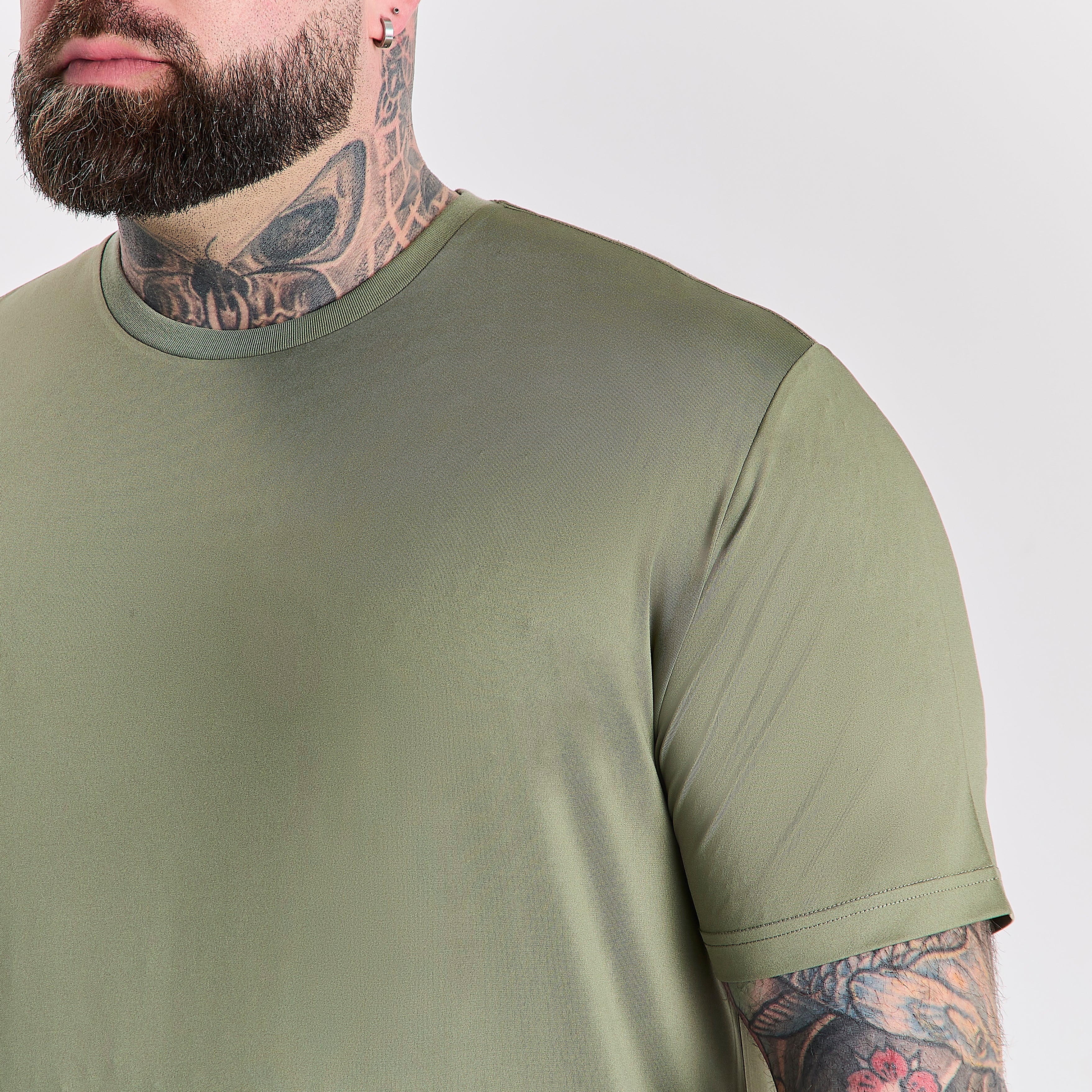 Khaki Active Crew Neck