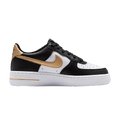 Nike Air Force 1 GS 'Black White Metallic Gold'