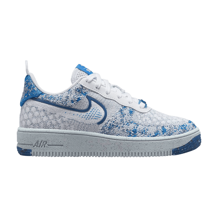Nike Air Force 1 Crater Flyknit GS 'White Dark Marina Blue'