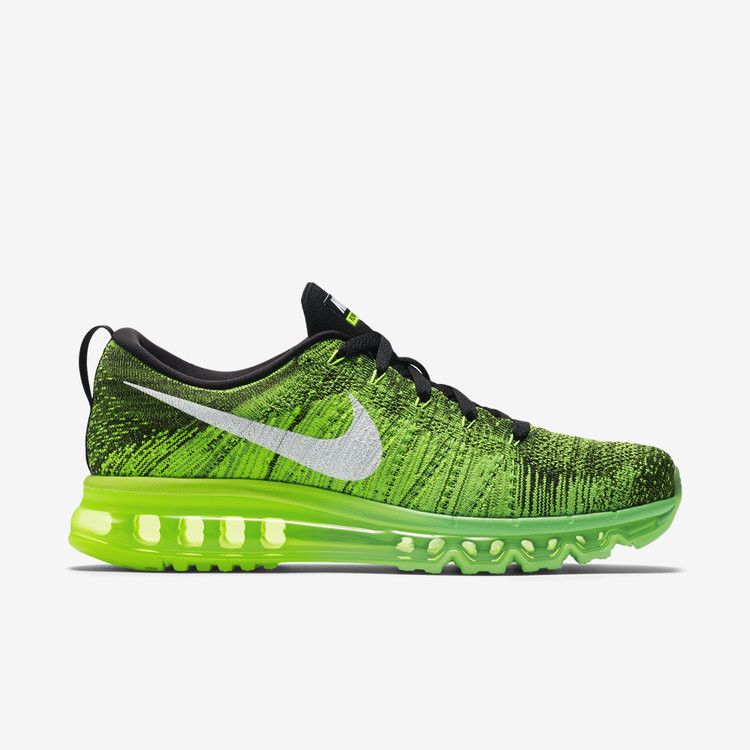 Nike Flyknit Air Max — Black/Volt/Voltage Green/White
