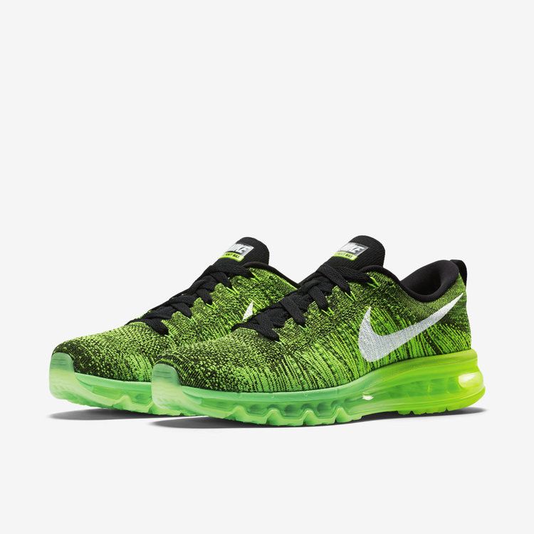 Nike Flyknit Air Max — Black/Volt/Voltage Green/White