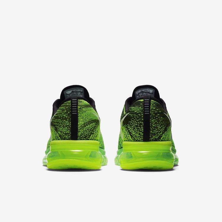 Nike Flyknit Air Max — Black/Volt/Voltage Green/White