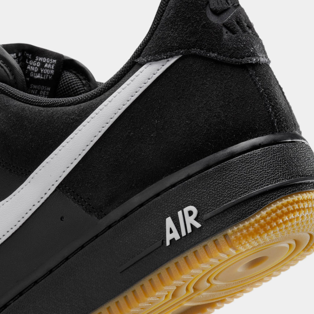Air Force 1 '07 LV8 Mens Lifestyle Shoes (Black/Gum Light Brown/White)