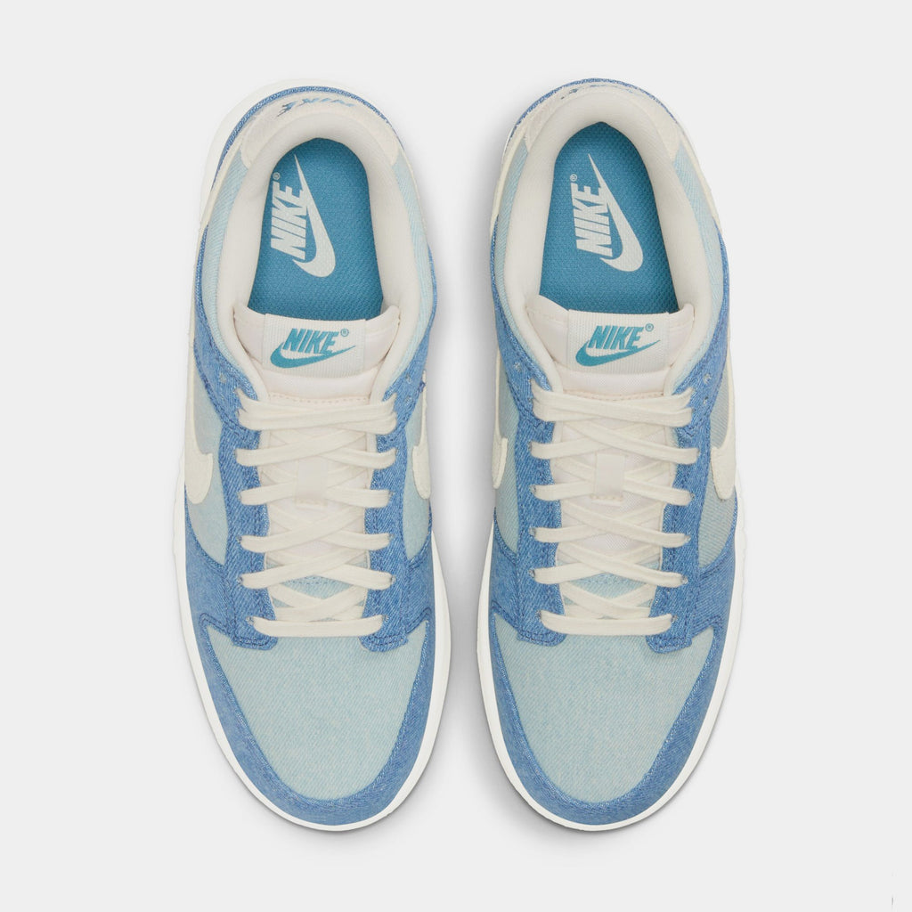 Dunk Low Womens Lifestyle Shoes (Smokey Blue/Pale Ivory/Denim Turquoise/Ochre)