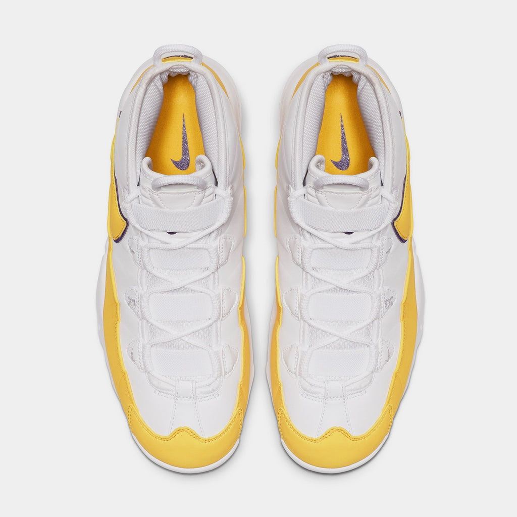 Air Max Uptempo '95 Mens Basketball Shoes (White/Amarillo/Court Purple) Final Sale