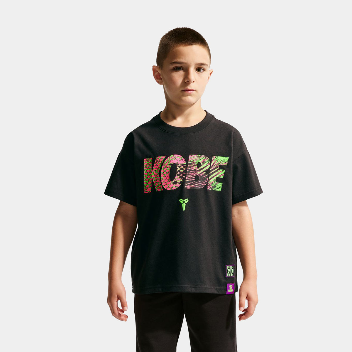 Kobe Mambacurial Dri Fit Grade School Short Sleeve Shirt (Black)
