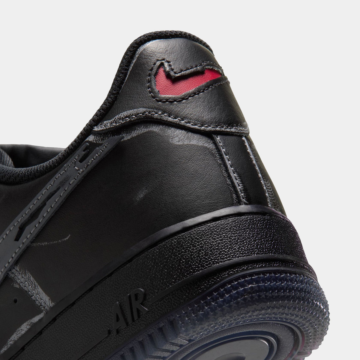 Air Force 1 Low Ghostface Mens Lifestyle Shoes (Black/Stealth/Gym Red/Metallic Silver)