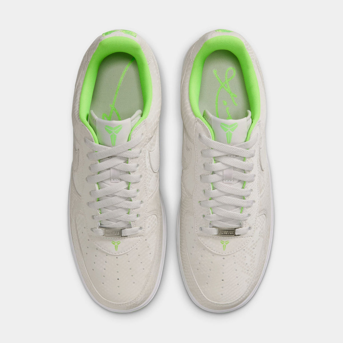Kobe Air Force 1 Low Mens Lifestyle Shoes (Vast Grey/Electric Green/White)