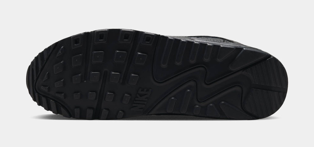 Air Max 90 Premium Black Croc Leather Mens Running Shoes (Black/Metallic Dark Grey/Anthracite)